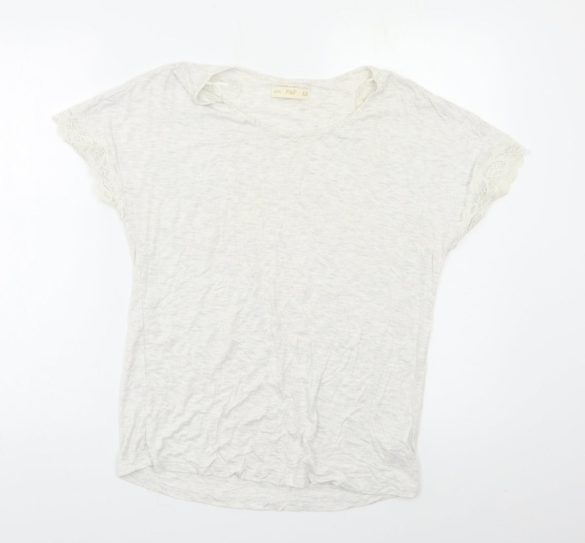 F&F Womens Grey   Top Pyjama Top Size 8