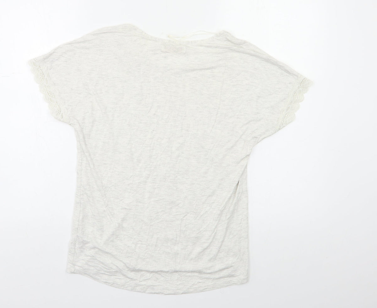F&F Womens Grey   Top Pyjama Top Size 8