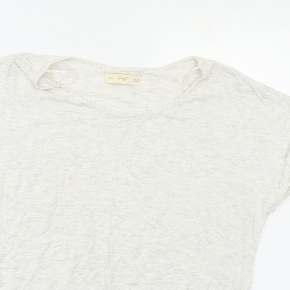 F&F Womens Grey   Top Pyjama Top Size 8