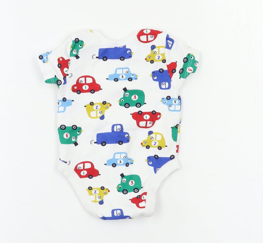 Pep&Co Baby White Geometric  Babygrow One-Piece Size 0-3 Months