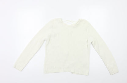 Matalan Girls White   Pullover Jumper Size 12 Years
