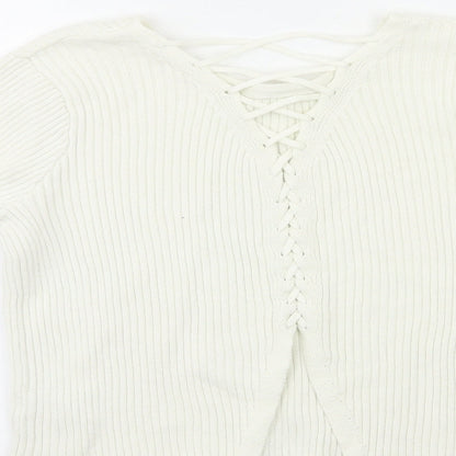 Matalan Girls White   Pullover Jumper Size 12 Years