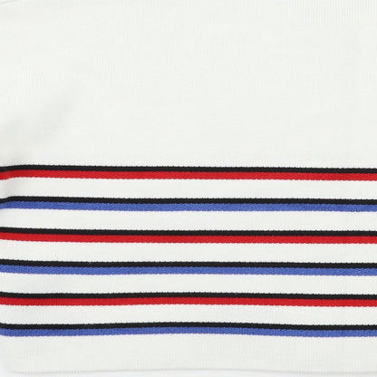 New Look Girls White Striped  Pullover Jumper Size 9 Years