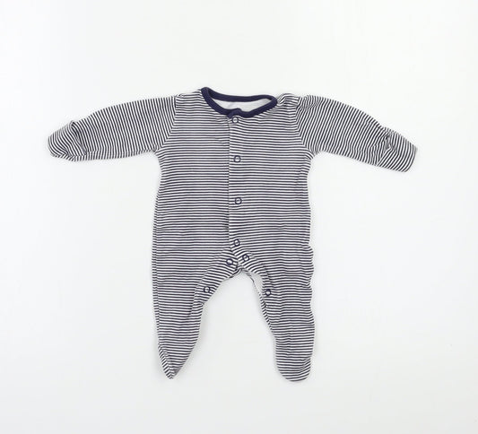 George Baby Blue Striped  Babygrow One-Piece Size 0-3 Months