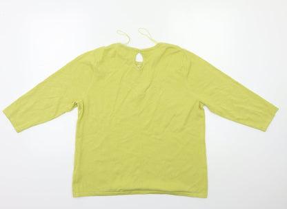 Womens UK Size 18 Bonmarché Green Pullover Jumper