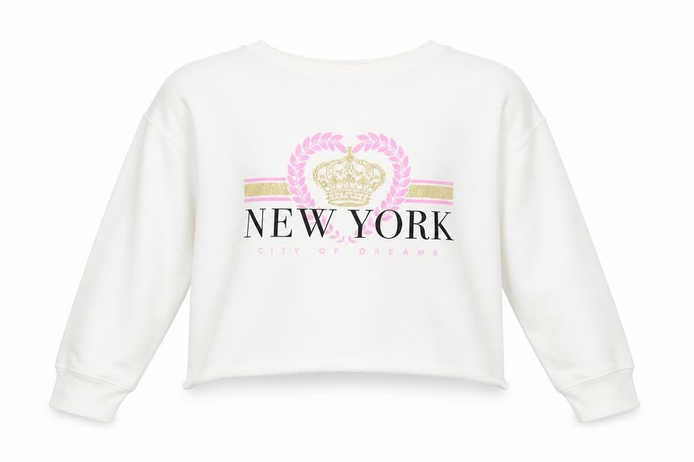 Lipsy Girls White   Pullover Sweatshirt Size 11 Years