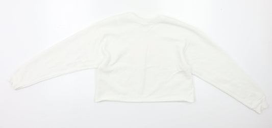 Lipsy Girls White   Pullover Sweatshirt Size 11 Years