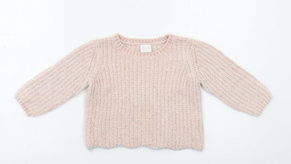 F&F Girls Pink   Pullover Jumper Size 2 Years