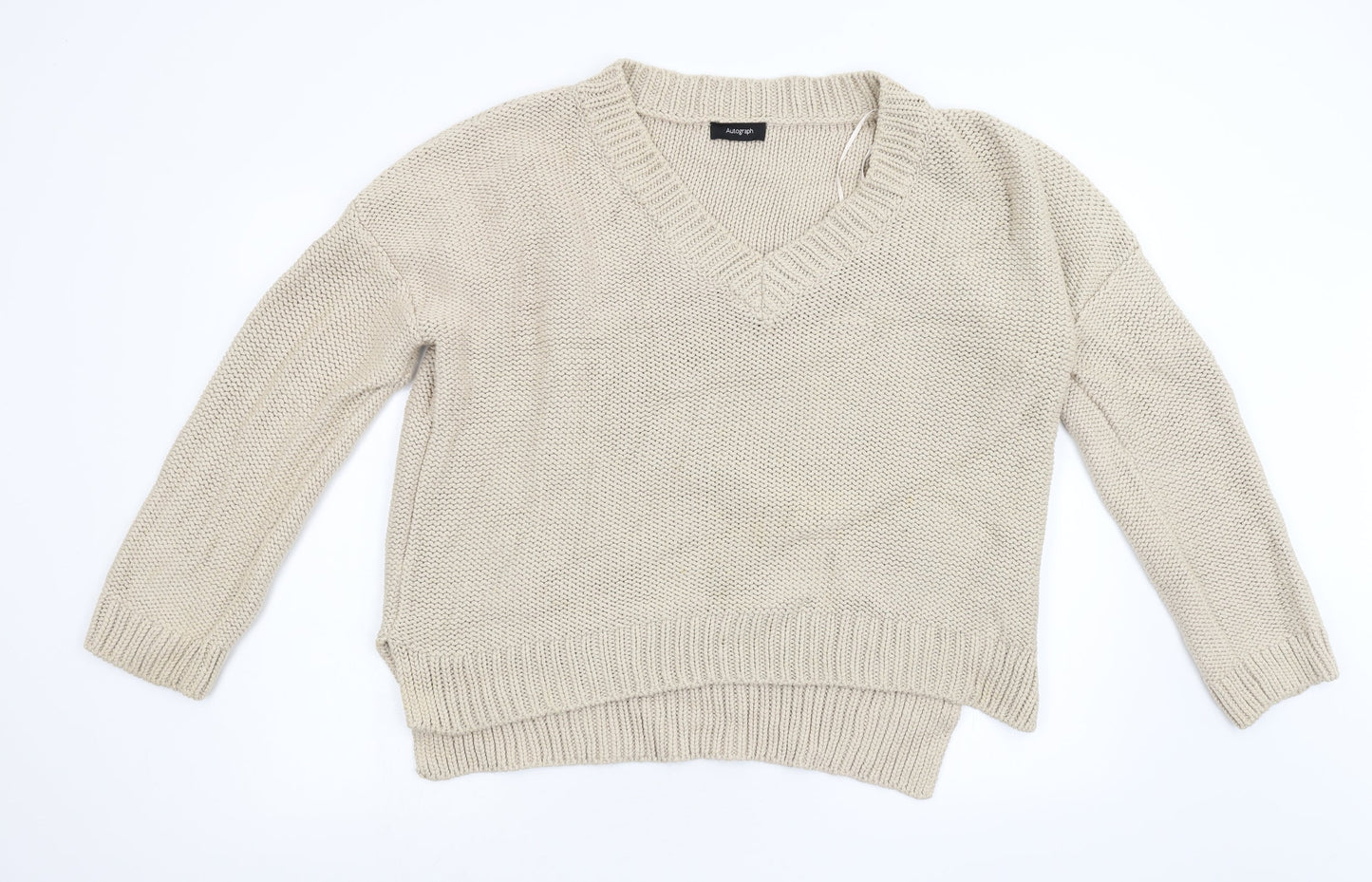 Womens UK Size 16 M&S Beige Pullover Jumper