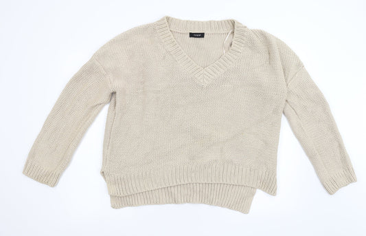 Womens UK Size 16 M&S Beige Pullover Jumper
