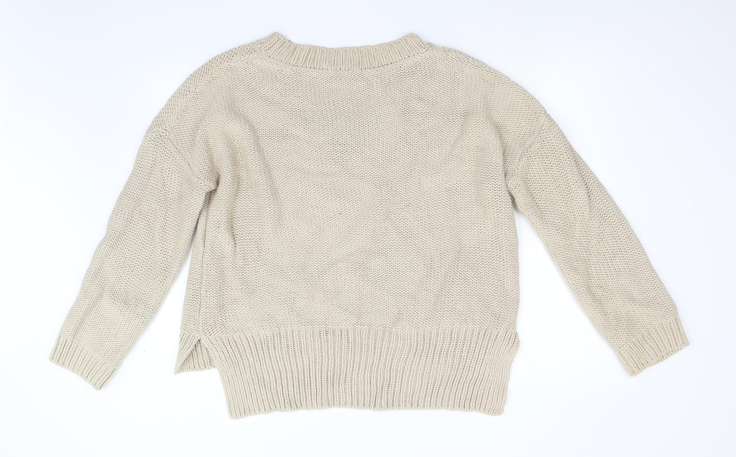 Womens UK Size 16 M&S Beige Pullover Jumper