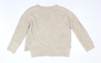 Womens UK Size 16 M&S Beige Pullover Jumper