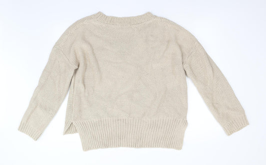 Womens UK Size 16 M&S Beige Pullover Jumper