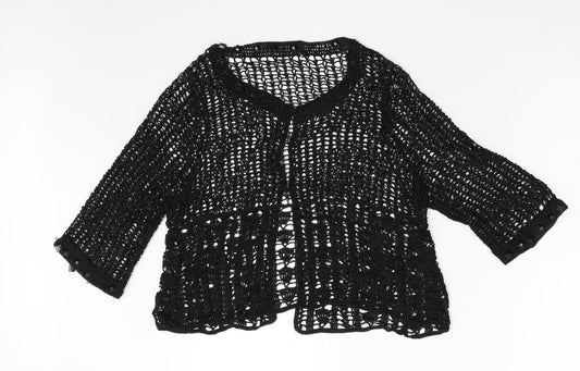 Womens UK Size M Definitions Black Cardigan Jumper