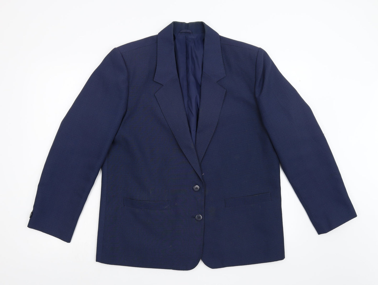 Womens UK Size 16 Preworn Regular Blue Suit Jacket