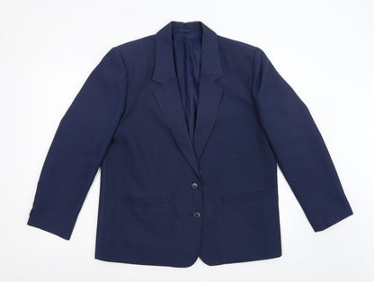 Womens UK Size 16 Preworn Regular Blue Suit Jacket