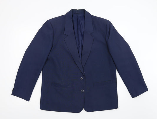 Womens UK Size 16 Preworn Regular Blue Suit Jacket
