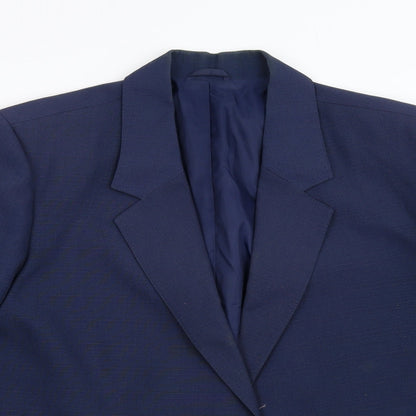 Womens UK Size 16 Preworn Regular Blue Suit Jacket