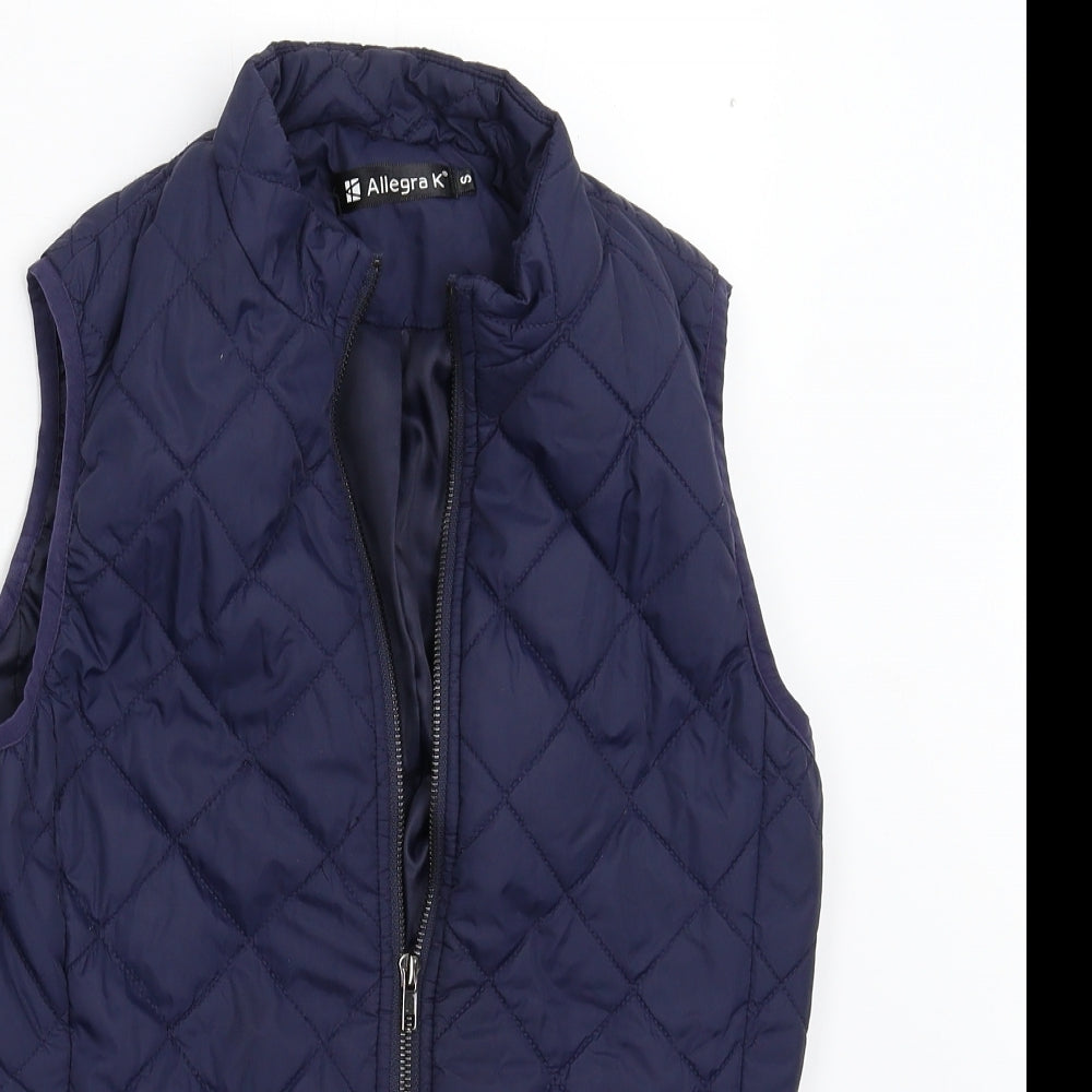 Allegra K Womens Blue   Gilet Waistcoat Size S