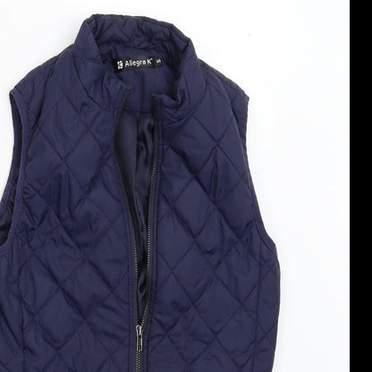 Allegra K Womens Blue   Gilet Waistcoat Size S