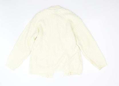 Sapphire Womens Beige  Knit Cardigan Jumper Size L