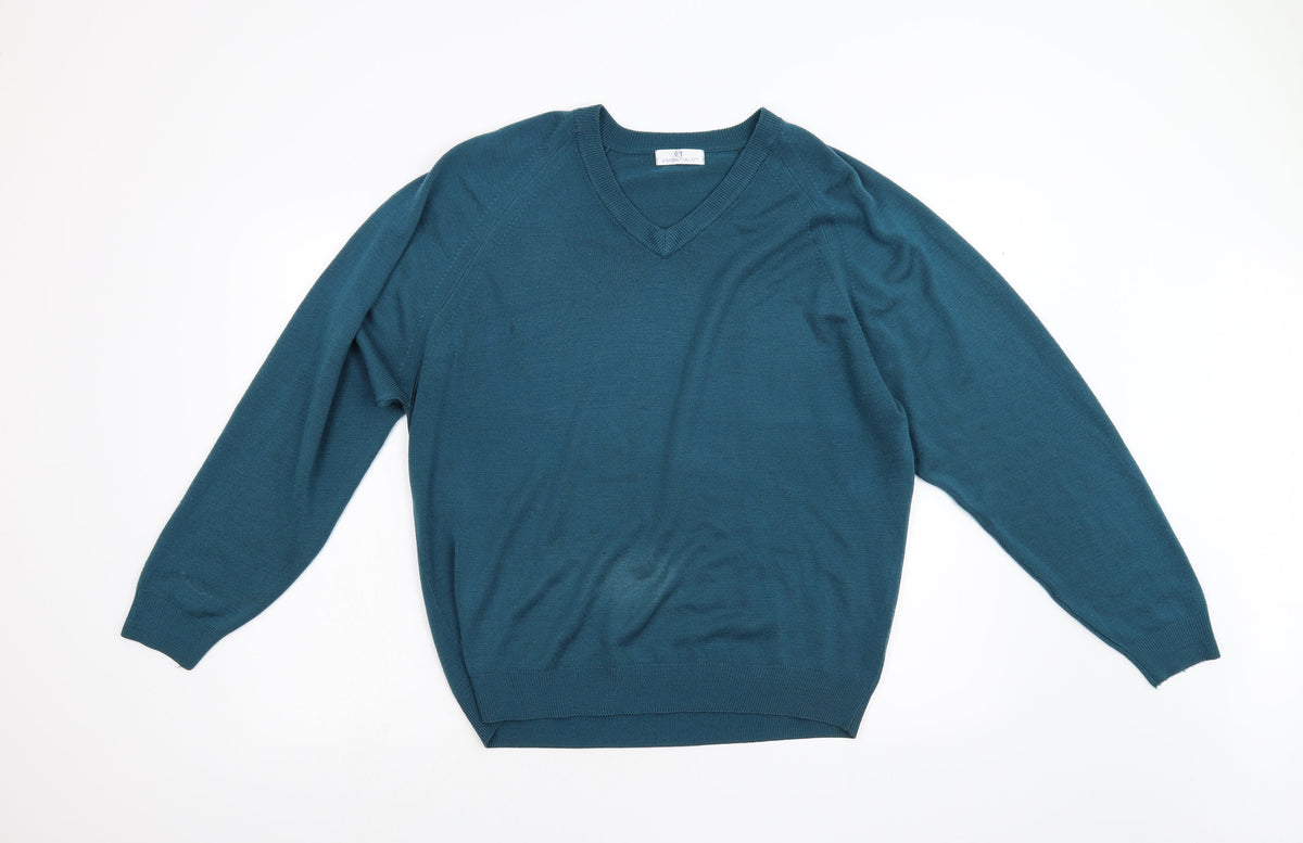 Essentials Mens Green  Knit Pullover Jumper Size S