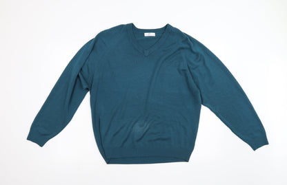Essentials Mens Green  Knit Pullover Jumper Size S