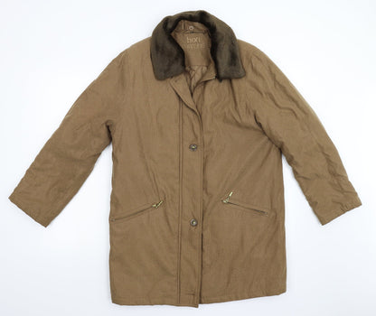 Womens UK Size S Bonmarché Brown Overcoat