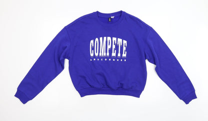 Divided Womens Blue   Pullover Sweatshirt Size M