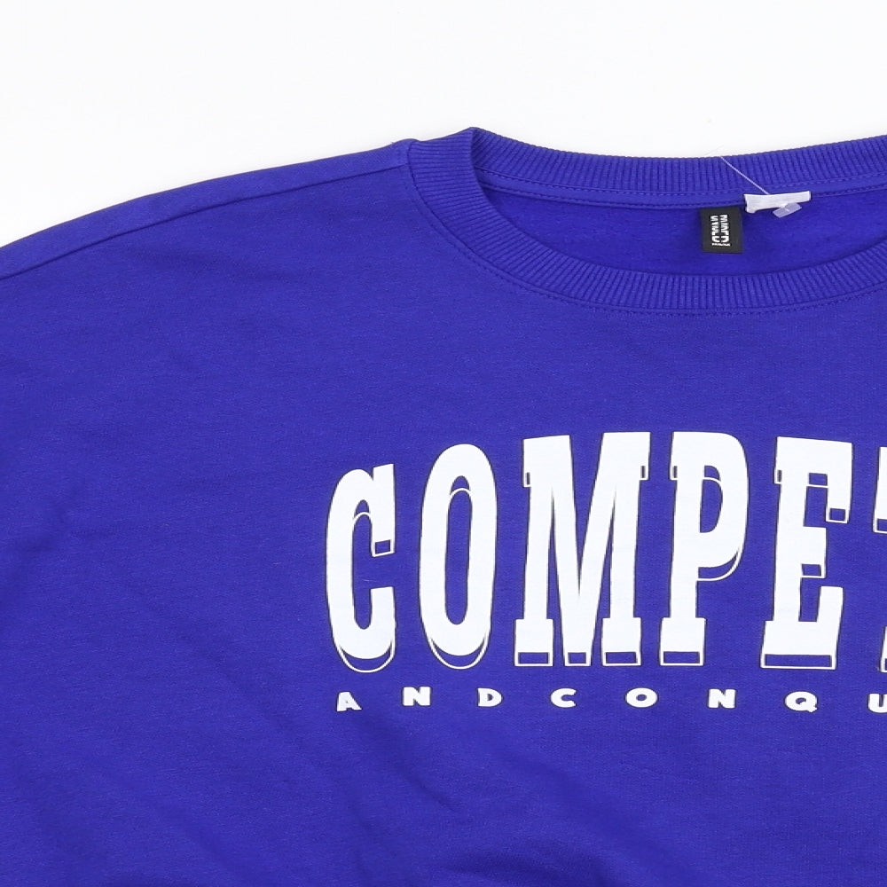 Divided Womens Blue   Pullover Sweatshirt Size M