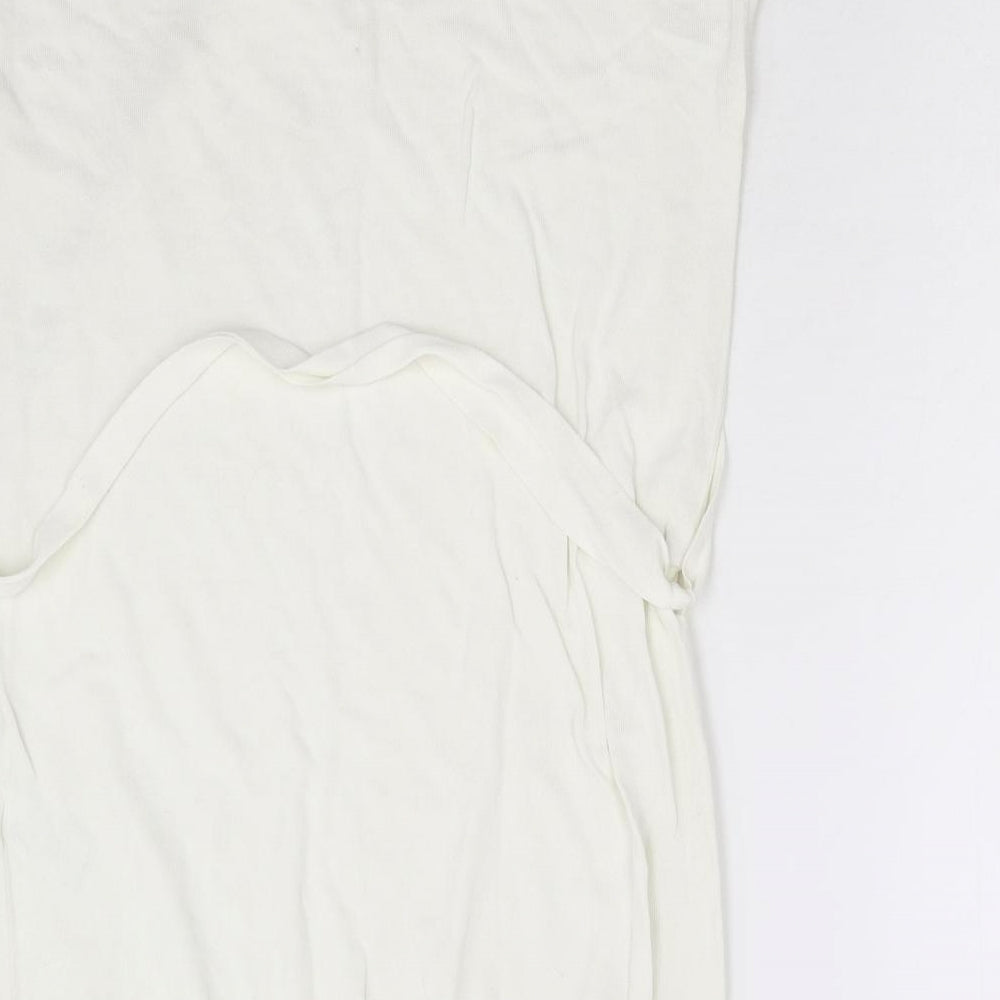 Womens UK Size 10 Warehouse Ivory Tunic Jumper