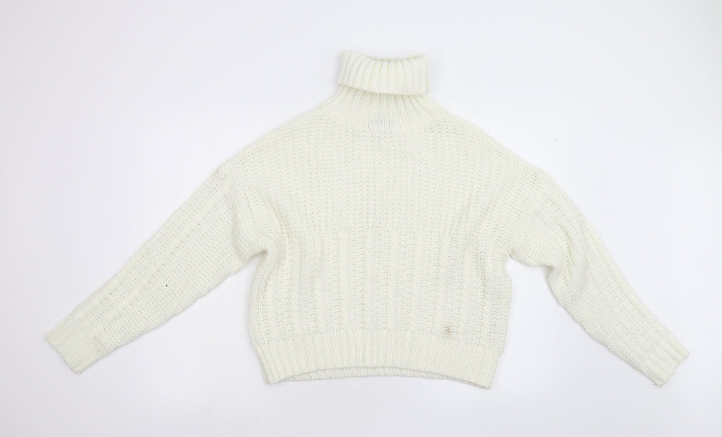 SheIn Womens White  Knit Pullover Jumper Size M