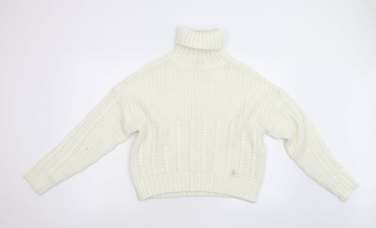 SheIn Womens White  Knit Pullover Jumper Size M