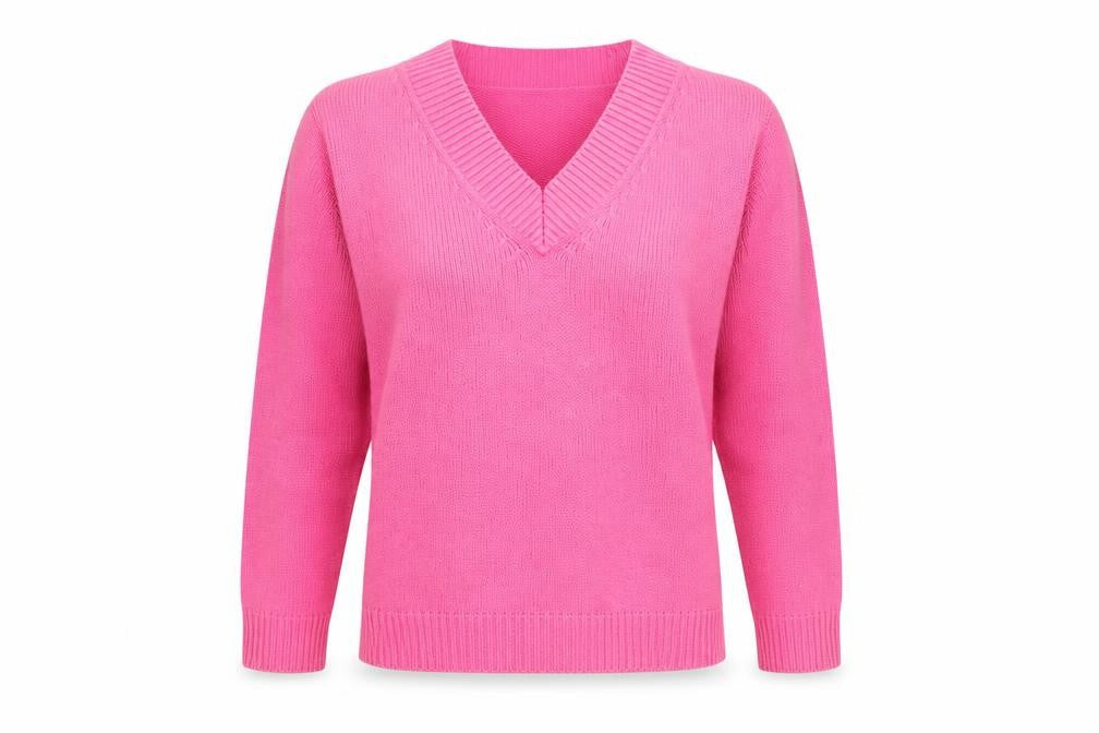 Womens UK Size 10 Casual Comfort Pink Pullover Jumper