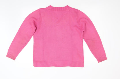 Womens UK Size 10 Casual Comfort Pink Pullover Jumper