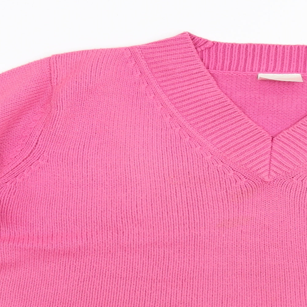 Womens UK Size 10 Casual Comfort Pink Pullover Jumper