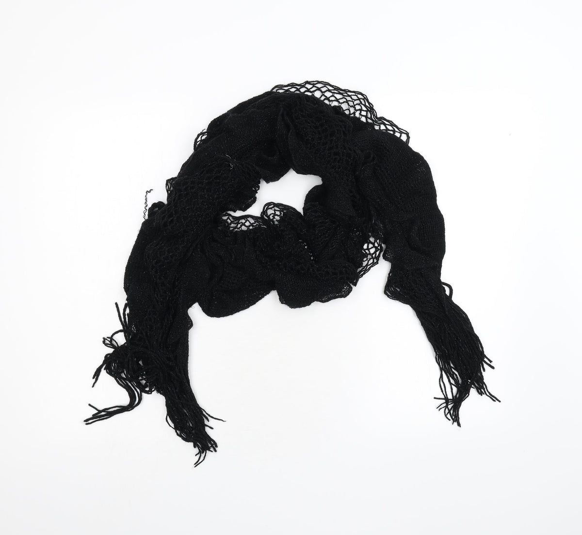 Preworn Womens Black    Scarf