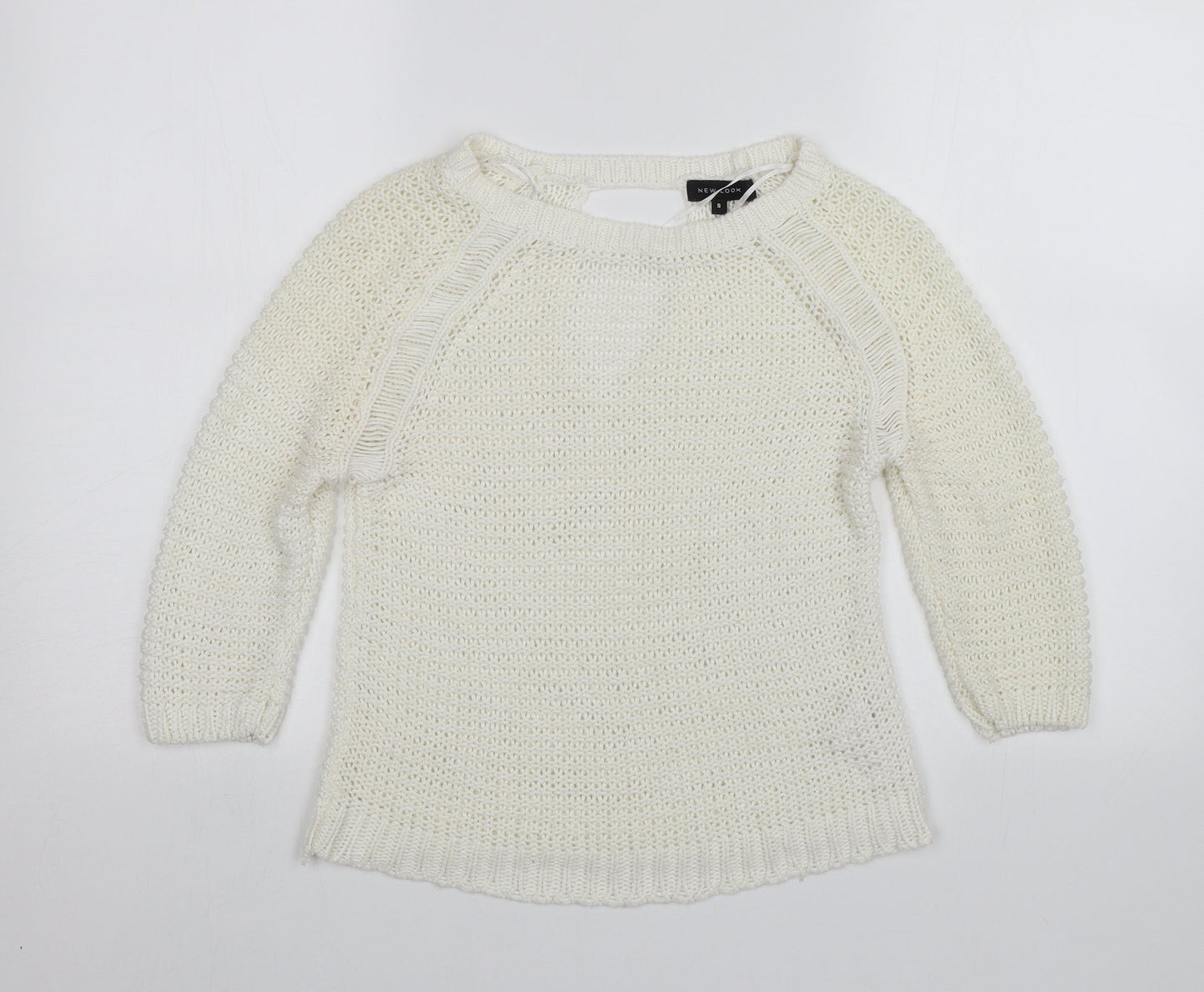 Womens UK Size S New Look White Pullover Jumper