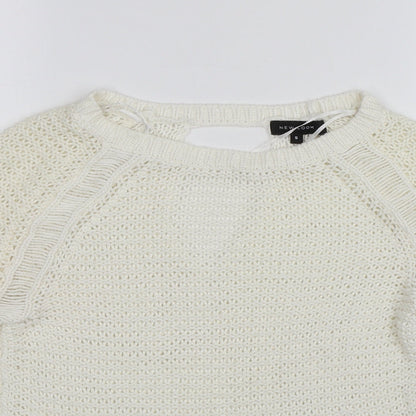 Womens UK Size S New Look White Pullover Jumper