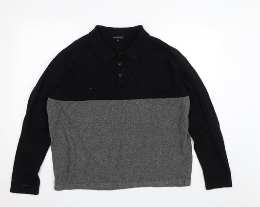 Red Herring Mens Black   Pullover Jumper Size 2XL