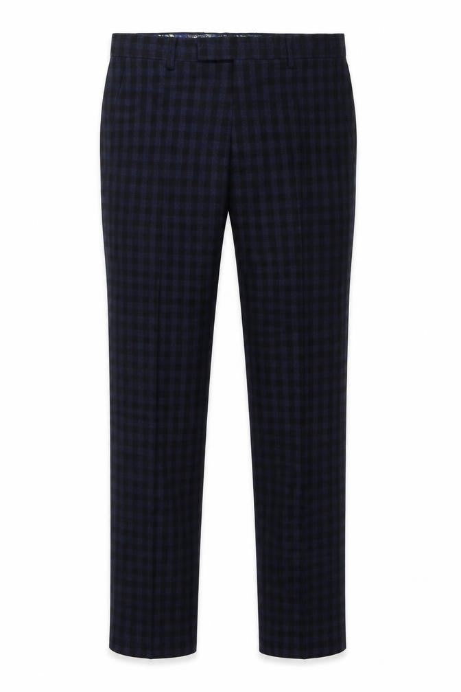 Mens UK Size 30 in Harry Brown Regular Fit Dress Pants Blue Trousers