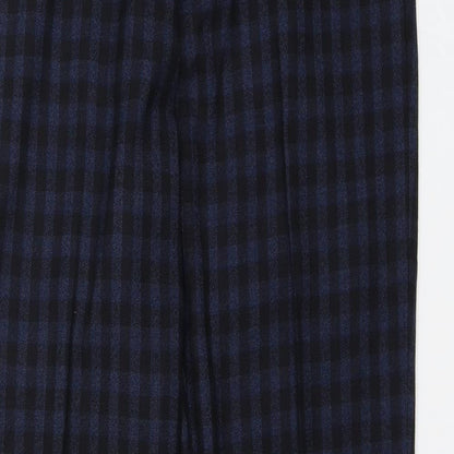 Harry Brown Mens Blue Plaid  Dress Pants Trousers Size 30 in L31 in