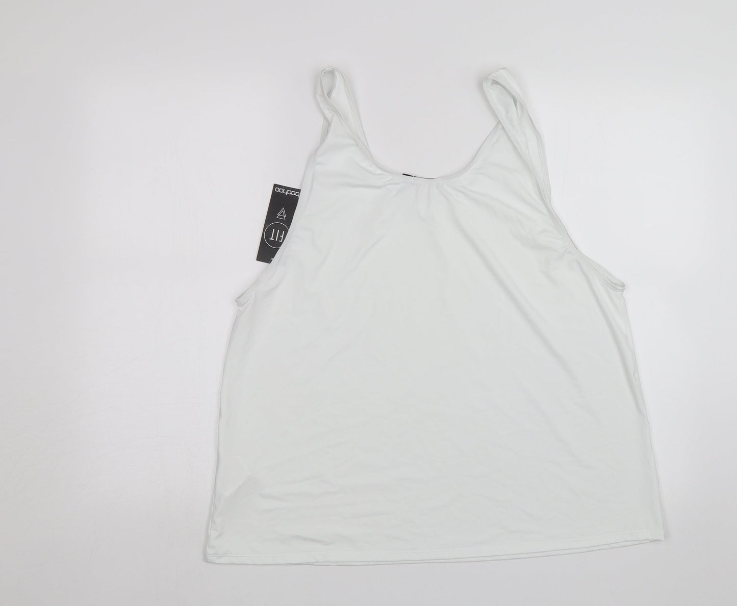Boohoo Womens White   Basic Tank Size 12