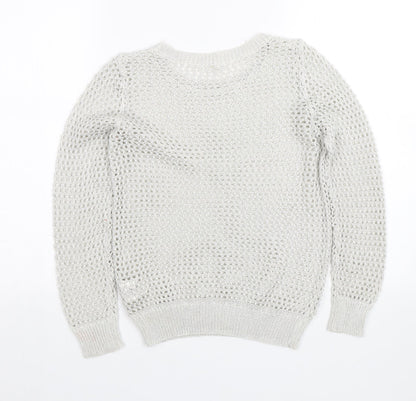 H&M Girls Silver   Pullover Jumper Size 11-12 Years