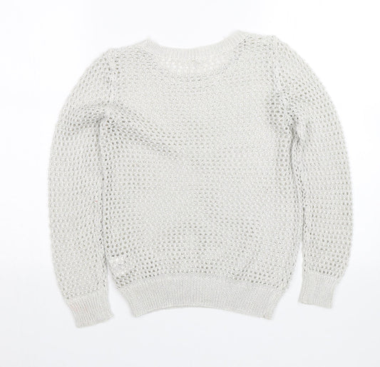 H&M Girls Silver   Pullover Jumper Size 11-12 Years