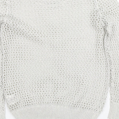 H&M Girls Silver   Pullover Jumper Size 11-12 Years
