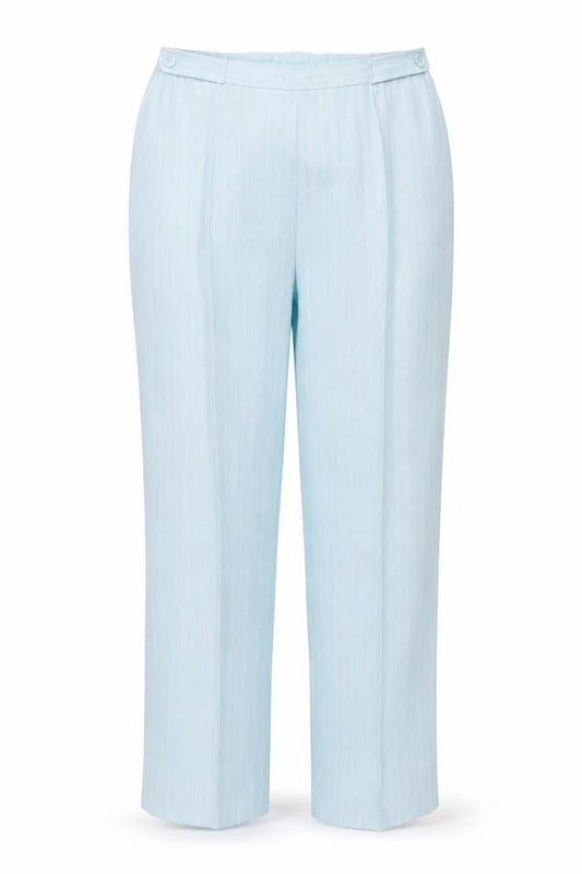 Womens UK Size 16 BM Collection Regular Fit Capri Blue Trousers