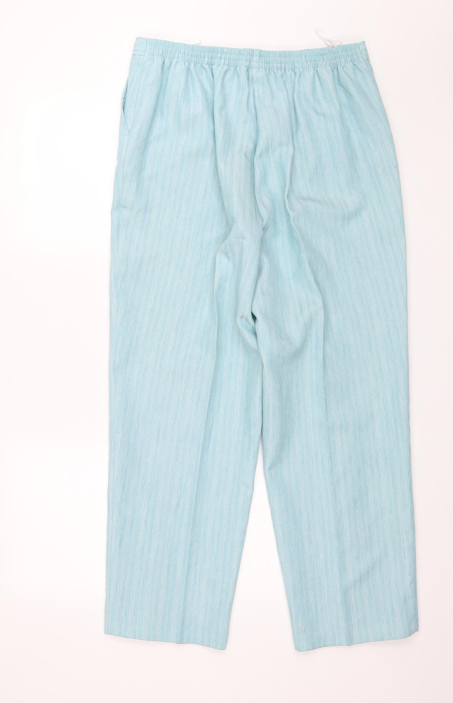 Womens UK Size 16 BM Collection Regular Fit Capri Blue Trousers