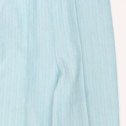 Womens UK Size 16 BM Collection Regular Fit Capri Blue Trousers