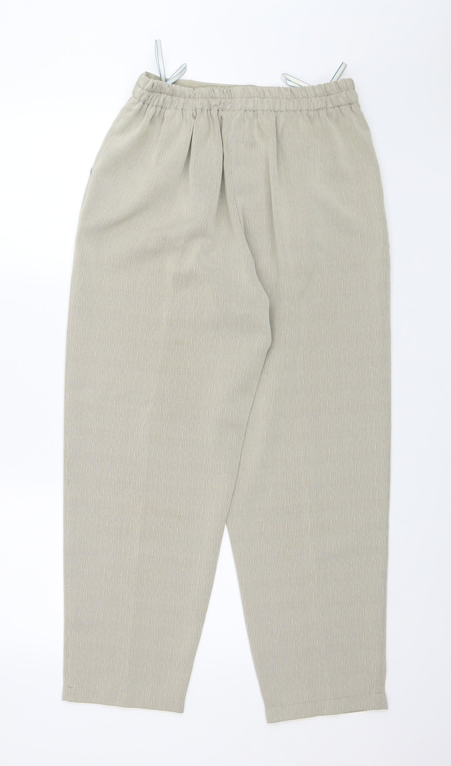 Womens UK Size 14 C&A Regular Fit Capri Beige Trousers